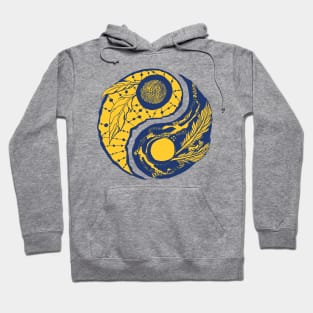 Navy Gold Yin Yang Hoodie